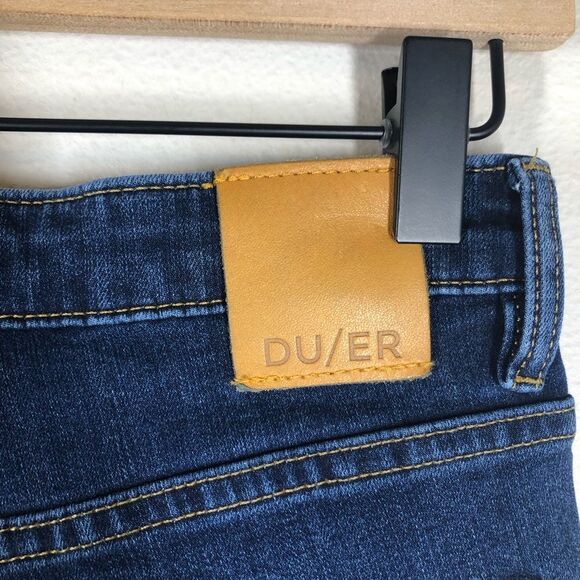 DU/ER Women's Four Way Flex High Rise Skinny Jeans Dark Wash Size 29x28 - Picture 6 of 8